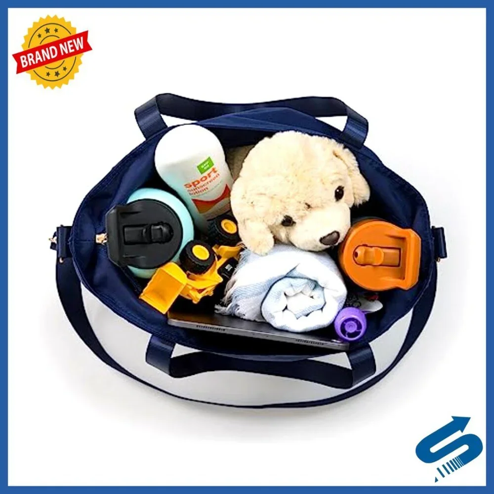 Durable Water Resistant Tote Bag with Laptop Sleeve Adjustable Crossbody Strap